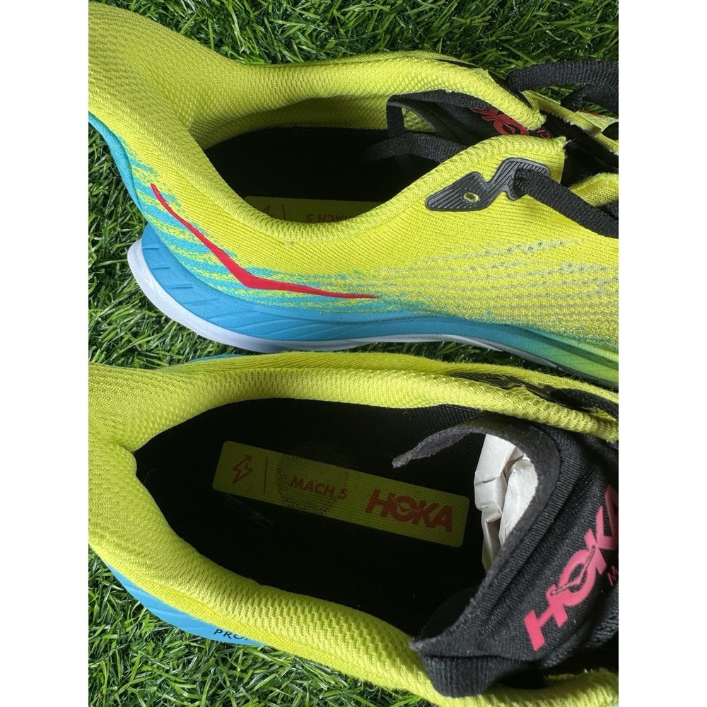 Hoka One One Mens Mach 5 Yellow Running Shoes Size 11.5 D 1127893 EPSB - Picture 3 of 9